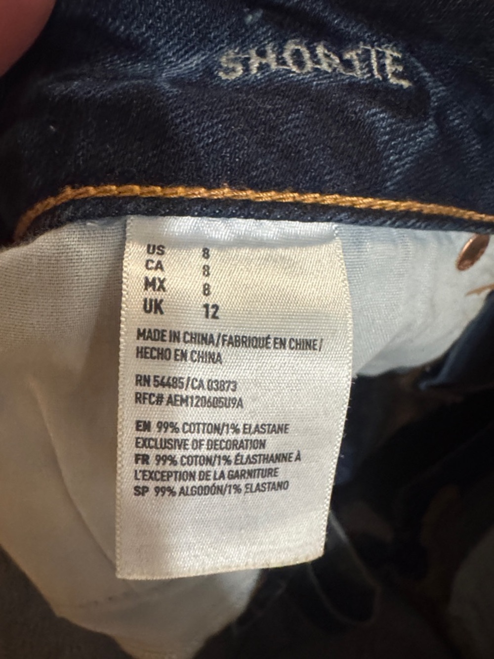 American Eagle Outfitters Faded Blue Denim Cutoff Shorts - Picture 8 of 8